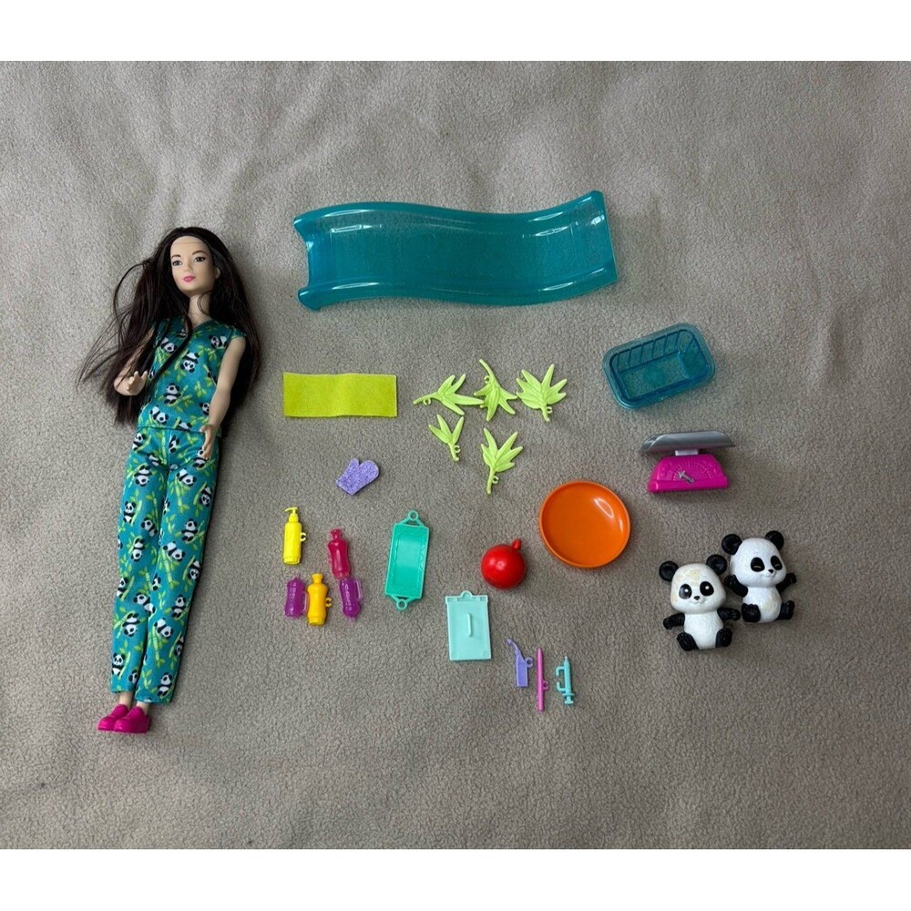 2015 Barbie You Can Be Anything Panda Care & Rescue Incomplete